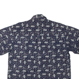 NEURON BLUE Mens Shirt Blue Crazy Pattern L