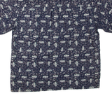 NEURON BLUE Mens Shirt Blue Crazy Pattern L
