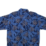 PURITAN Mens Hawaiian Shirt Blue Floral M