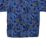 PURITAN Mens Hawaiian Shirt Blue Floral M