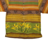 TOMMY BAHAMA Mens Hawaiian Shirt Brown Striped S