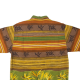 TOMMY BAHAMA Mens Hawaiian Shirt Brown Striped S