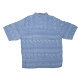ST. JOHN'S BAY Mens Hawaiian Shirt Blue Silk M