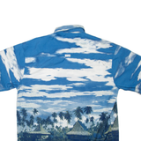 TXT Mens Hawaiian Shirt Blue Crazy Pattern L