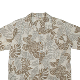 MAUI Mens Hawaiian Shirt Grey Floral L