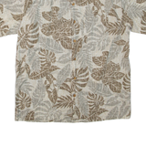 MAUI Mens Hawaiian Shirt Grey Floral L