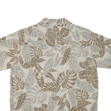 MAUI Mens Hawaiian Shirt Grey Floral L