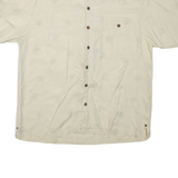 LUAU Mens Shirt Beige Silk L