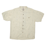 LUAU Mens Shirt Beige Silk L