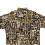 BAMBOO CLAY Mens Shirt Beige Crazy Pattern L