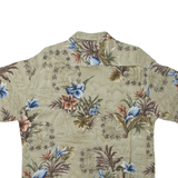 PIERRE CARDIN Mens Hawaiian Shirt Green Floral XL