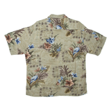 PIERRE CARDIN Mens Hawaiian Shirt Green Floral XL