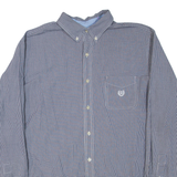 CHAPS Mens Shirt Blue Gingham Long Sleeve XL