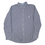CHAPS Mens Shirt Blue Gingham Long Sleeve XL