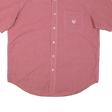 CHAPS Mens Shirt Red Gingham L