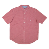 CHAPS Mens Shirt Red Gingham L