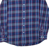 TOMMY HILFIGER Mens Shirt Blue Check Long Sleeve L
