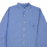 CHAPS Mens Shirt Blue Striped Long Sleeve XL