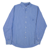 CHAPS Mens Shirt Blue Striped Long Sleeve XL