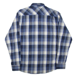 WRANGLER Mens Shirt Blue Check Long Sleeve M