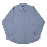 KANGOL Mens Plain Shirt Blue Long Sleeve 2XL