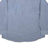 KANGOL Mens Plain Shirt Blue Long Sleeve 2XL