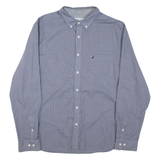 NAUTICA Mens Shirt Grey Gingham Long Sleeve XL