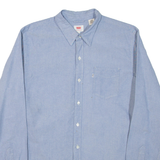 LEVI'S Mens Plain Shirt Blue Long Sleeve L