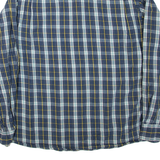 WRANGLER Mens Shirt Blue Check Long Sleeve L