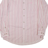 WRANGLER Mens Shirt Pink Striped Long Sleeve L