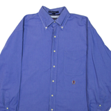 TOMMY HILFIGER Mens Plain Shirt Blue Long Sleeve L