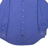 TOMMY HILFIGER Mens Plain Shirt Blue Long Sleeve L