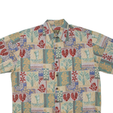 TWO PALMS Mens Shirt Green Crazy Pattern L