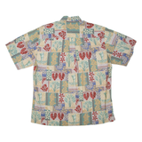 TWO PALMS Mens Shirt Green Crazy Pattern L