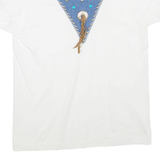 GEPETTO Womens T-Shirt White V-Neck S