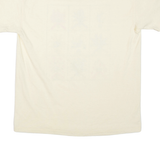 HANES Floral Womens T-Shirt Beige L