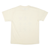 HANES Floral Womens T-Shirt Beige L