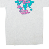 HANES Lafayette School Mens T-Shirt Grey M