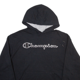 CHAMPION Mens Black Hoodie L
