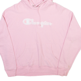 CHAMPION Womens Pink Hoodie L