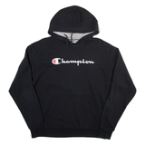 CHAMPION Mens Black Hoodie L