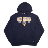 CHAMPION West Virginia Wrestling Mens Blue Hoodie USA L