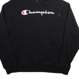 CHAMPION Mens Black Hoodie M