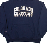 JANSPORT Colorado Christian University Mens Blue Hoodie USA L