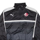 PUMA Mens Sweatshirt Black 1/4 Zip 2XL