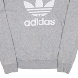 ADIDAS Womens Sweatshirt Grey UK 6
