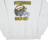 FRUIT OF THE LOOM Pittsburgh's Black&gold Mens Sweatshirt Grey USA 2XL