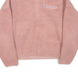 CHAMPION Womens Fleece Pink 1/4 Zip XL