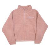 CHAMPION Womens Fleece Pink 1/4 Zip XL