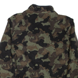 STARTER Mens Patterned Fleece Green Camouflage 1/4 Zip L